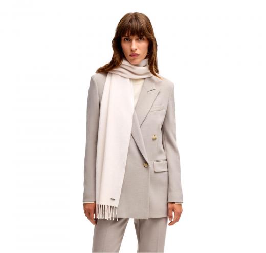 BOSS Sciarpa Donna Realizzata In Italia In Twill Di Lana Modello Zesy 35 180 50517216 Colore Nude Chiaro