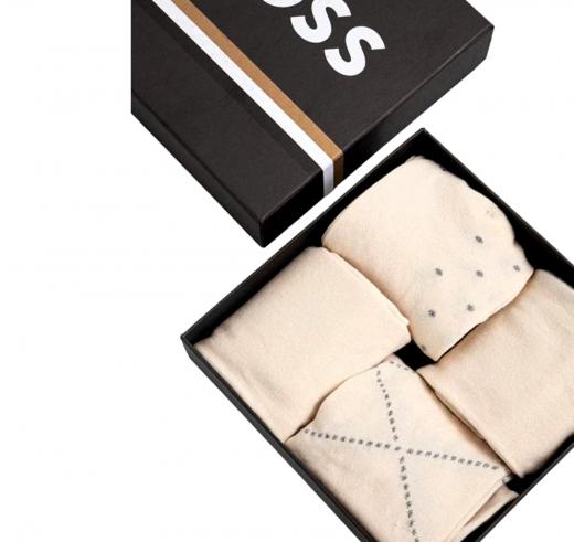 BOSS Calze Donna Altezza Regolare In Confezione Regalo Da Quattro Taglia Unica 36/42 50524388 Beige
