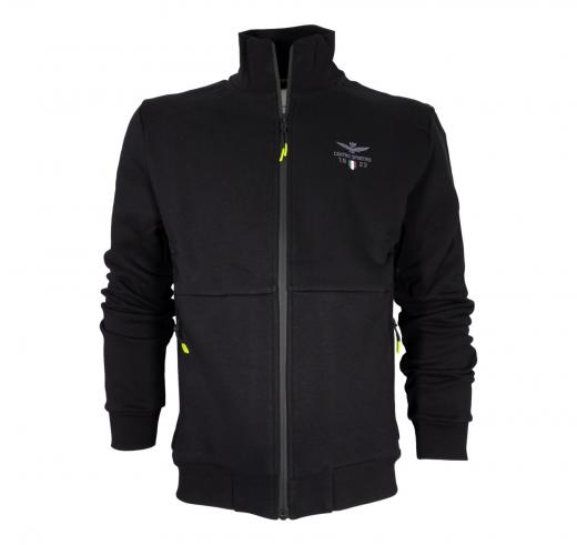 AERONAUTICA MILITARE Felpa Uomo Centro Sportivo In Cotone FE1944 Colore Nero