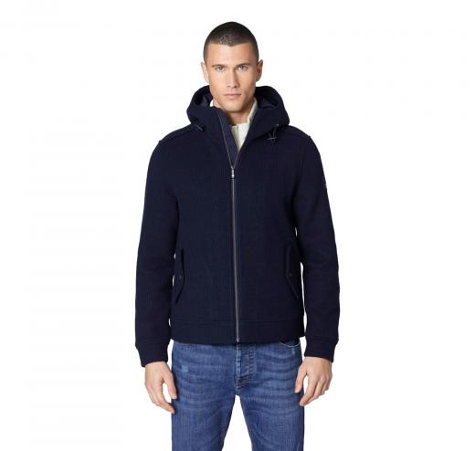 AERONAUTICA MILITARE Giubbotto Uomo In Maglia A Coste Misto Lana MA1372 Colore Blu