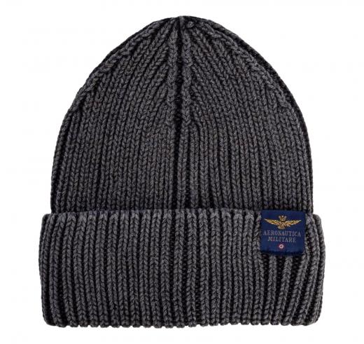 AERONAUTICA MILITARE Berretto in Cotone Tinto Pigmento CU072L551 Colore Grigio