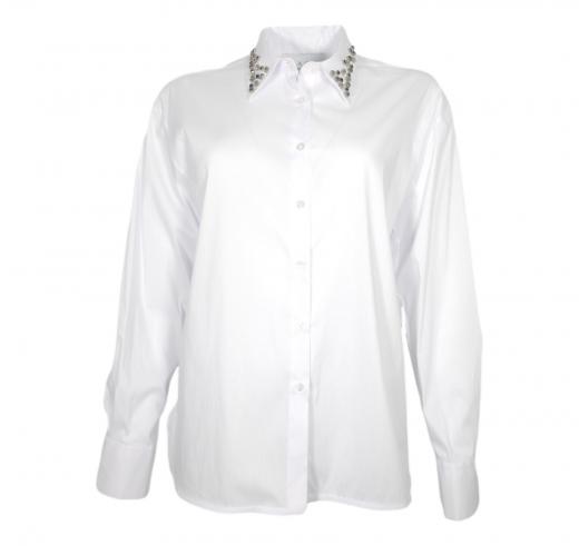 KAOS Camicia Donna Con Applicazioni Al Colletto QI1CD017 Colore Bianco