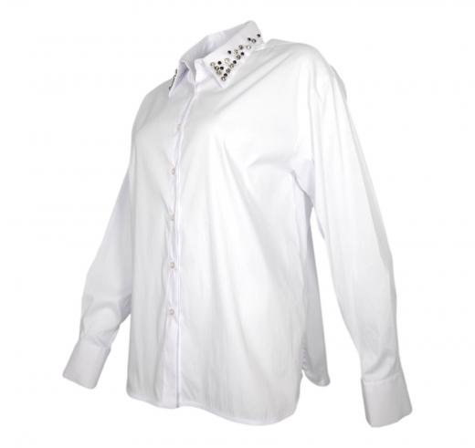 KAOS Camicia Donna Con Applicazioni Al Colletto QI1CD017 Colore Bianco