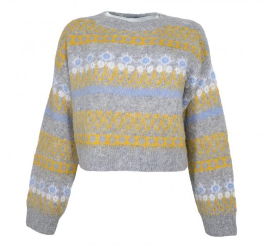 BOSS Maglione Donna Girocollo In Misto Lana C Fimosa 50525157 Colore Grigio
