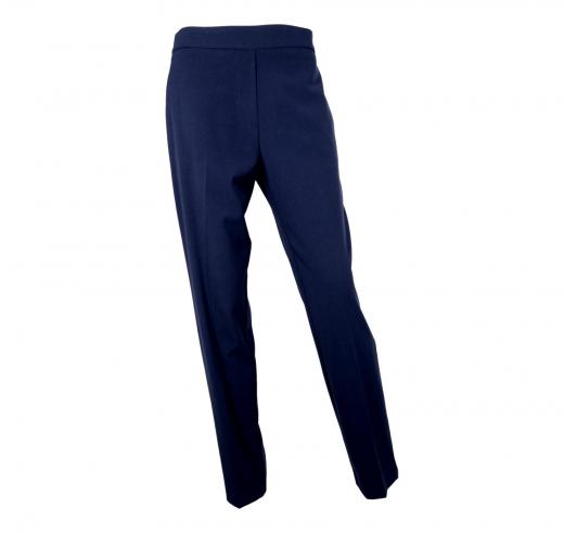 KAOS Pantalone Donna Gamba Dritta Con Elastico QI1CO023 Colore Blu Notte