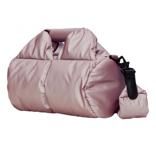 RAINS Borsa Nyssa Puffer Duffel Crossbody Mini Colore Rosa Muse