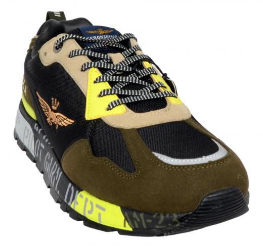 AERONAUTICA MILITARE Scarpa Running Sneakers Uomo SC276 Pilot Colore Green Black