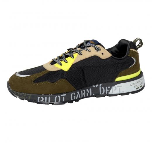 AERONAUTICA MILITARE Scarpa Running Sneakers Uomo SC276 Pilot Colore Green Black