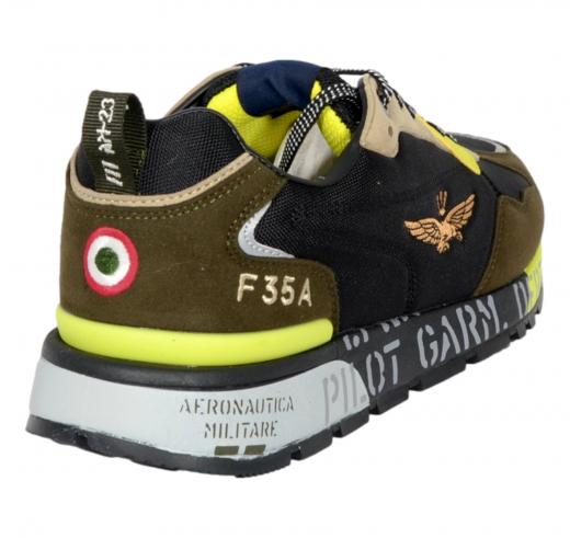 AERONAUTICA MILITARE Scarpa Running Sneakers Uomo SC276 Pilot Colore Green Black