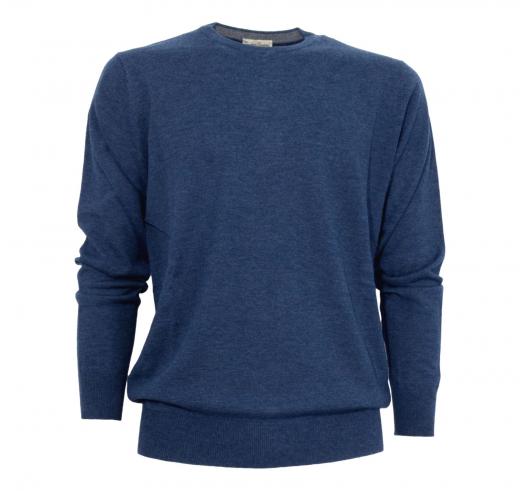 CASHMERE COMPANY Maglia Uomo IU901 159 Cashmere Lana e Seta Colore Blu Royal