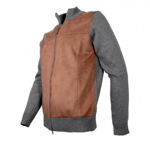 CASHMERE COMPANY Cardigan Zip IU205409 126 Alcantara Cashmere e Lana Colore Marrone