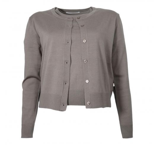 KAOS Completo Donna Maglia Aperta Con T-shirt Manica Corta QI1NT002 Colore Tortora