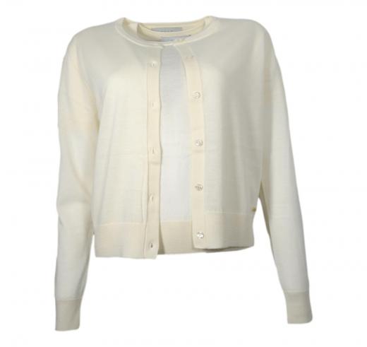 KAOS Completo Donna Maglia Aperta Con T-shirt Manica Corta QI1NT002 Colore Panna