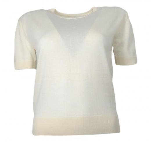 KAOS Completo Donna Maglia Aperta Con T-shirt Manica Corta QI1NT002 Colore Panna