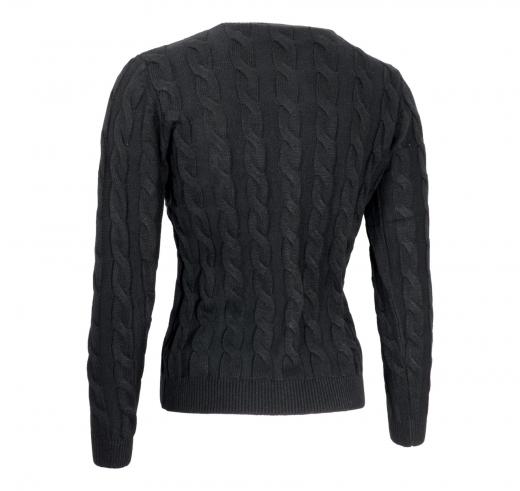 CASHMERE COMPANY Cardigan Treccia Donna Slim Fit ID113 99 Cashmere e Lana Nero