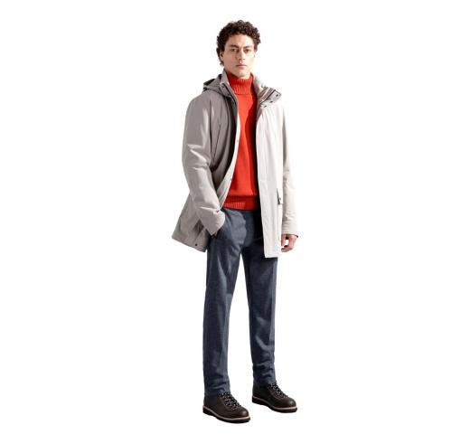 PAUL SHARK Pantalone Uomo Chino In Lana Tecnica 14314076 Colore Grigio