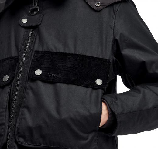 BARBOUR Re-Engineered Spey Waxed Jacket MWX2341BK11 Nero