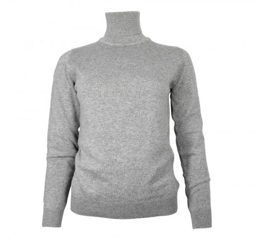 CASHMERE COMPANY Dolcevita Donna 1213 ID115 In Cashmere Lana Colore Grigio