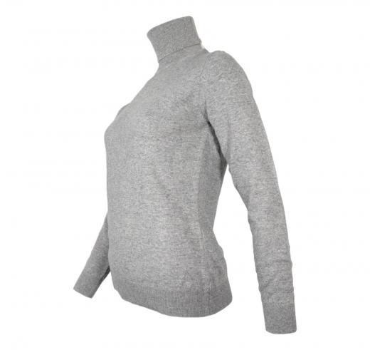 CASHMERE COMPANY Dolcevita Donna 1213 ID115 In Cashmere Lana Colore Grigio