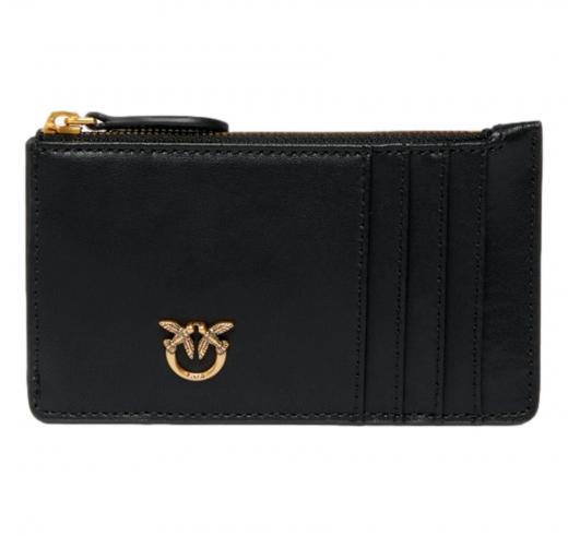 PINKO Portacarte Con Zip Donna Airone Cardholder 100251 Z99 Colore Nero
