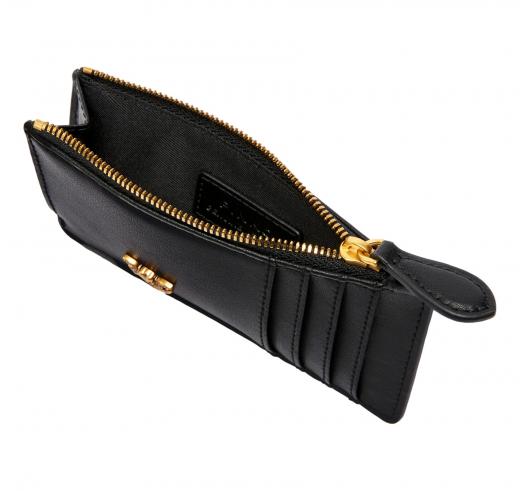 PINKO Portacarte Con Zip Donna Airone Cardholder 100251 Z99 Colore Nero