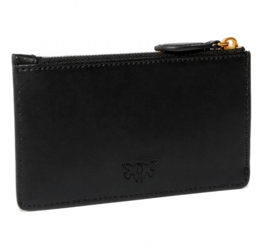 PINKO Portacarte Con Zip Donna Airone Cardholder 100251 Z99 Colore Nero
