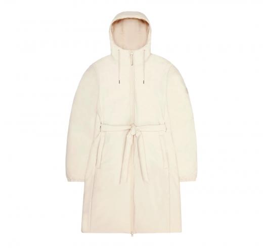 RAINS Lohja Long Insulated Curve Jacket Donna 15880 Colore Panna