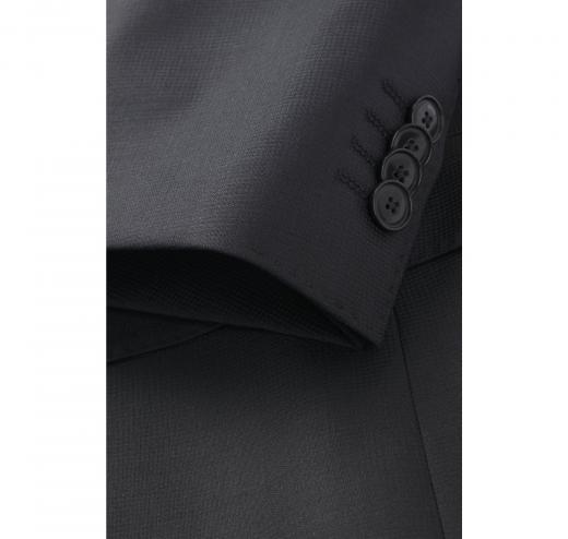 BOSS Abito Uomo Slim Fit In Misto Lana Con Micromotivo 50534913 Colore Nero