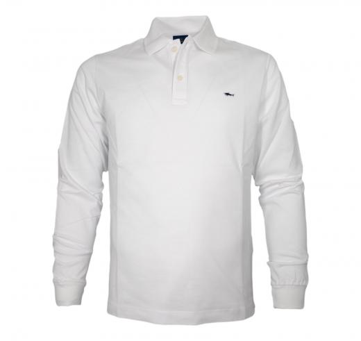 PAUL SHARK Polo Uomo Manica Lunga In Pique Di Cotone C0P1229 010 Colore Bianco
