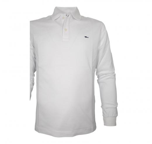 PAUL SHARK Polo Uomo Manica Lunga In Pique Di Cotone C0P1229 010 Colore Bianco