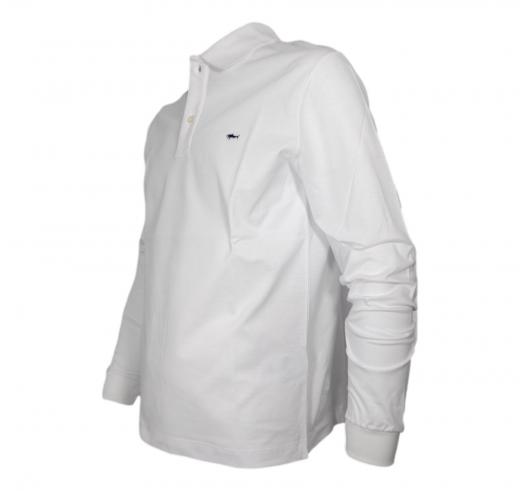 PAUL SHARK Polo Uomo Manica Lunga In Pique Di Cotone C0P1229 010 Colore Bianco