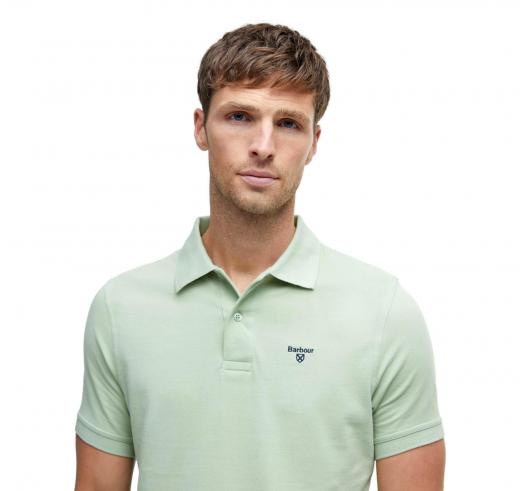 BARBOUR Polo Uomo Sports MML1367GN12 Verde Chiaro