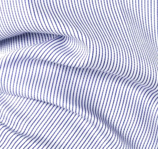XACUS Camicia Collo francese Piccolo Twill Blu Tailor Custom Fit 11807002 Colore Riga Blu