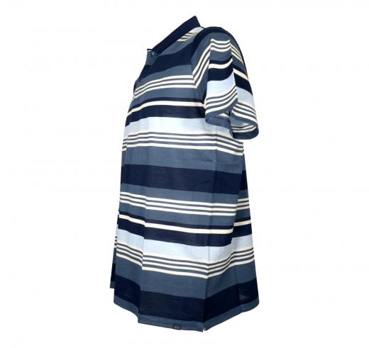 PAUL & SHARK Polo Uomo in Cotone Organico Piquet' Filo di Scozia 25411255 Colore Riga Blu