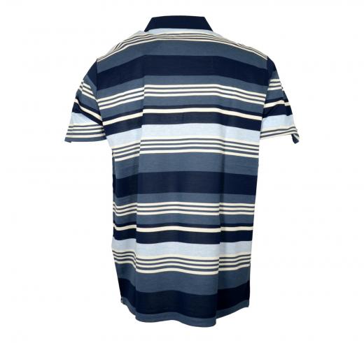 PAUL & SHARK Polo Uomo in Cotone Organico Piquet' Filo di Scozia 25411255 Colore Riga Blu