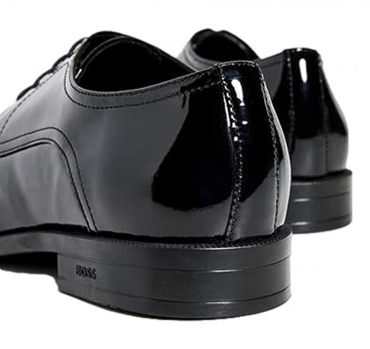 BOSS Scarpe Uomo Derby In Pelle Lucida 50529140 Colore Nero