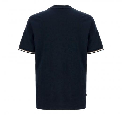 BOSS T-shirt Uomo Thompson Con Righe Tipiche Sul Fondo Manica 50501097 Colore Blu