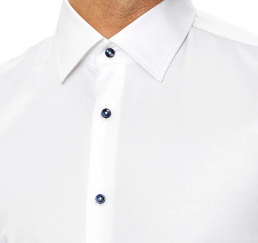 BOSS Camicia Uomo Slim Fit In Twill Di Cotone Elasticizzato H HANK kent C1 214 50519867 Colore Bianco