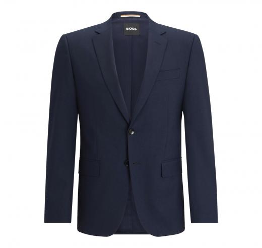 BOSS Giacca Uomo Slim Fit in Lana Vergine Elasticizzata H-Huge 50482734 Colore Blu