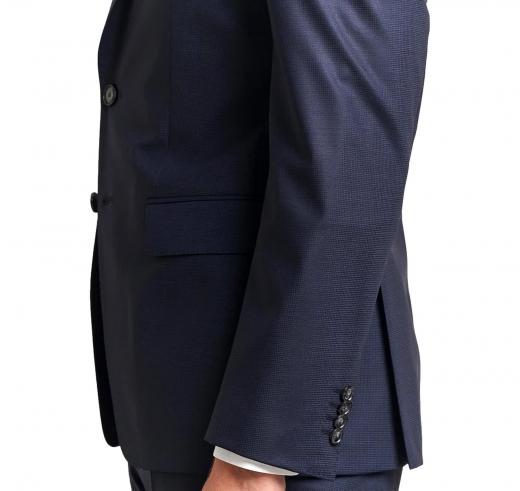 BOSS Abito Uomo Slim Fit In Misto Lana Con Micromotivo 50534913 Colore Blu