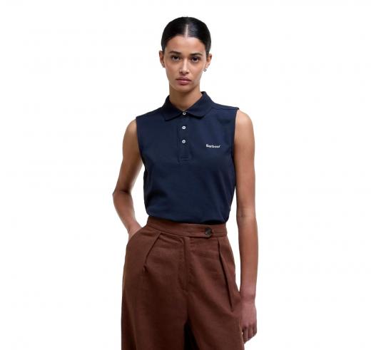 BARBOUR Polo Donna Senza Maniche Bowford LML0888NY73 Colore Blu Navy