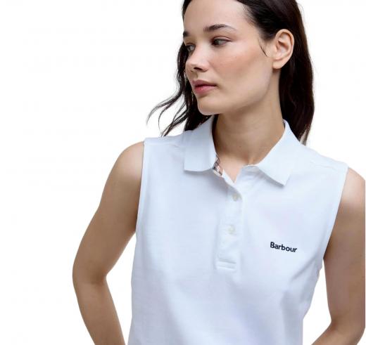 BARBOUR Polo Donna Senza Maniche Bowford LML0888WH11 Colore Bianco