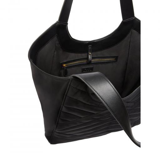 PINKO Borsa Donna Tote Bag Shopper In Tessuto Riciclato Trapunta Puzzle 104536 Z99Q Colore Nero