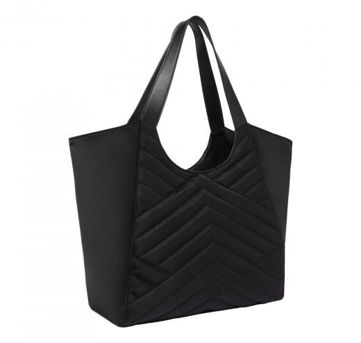 PINKO Borsa Donna Tote Bag Shopper In Tessuto Riciclato Trapunta Puzzle 104536 Z99Q Colore Nero