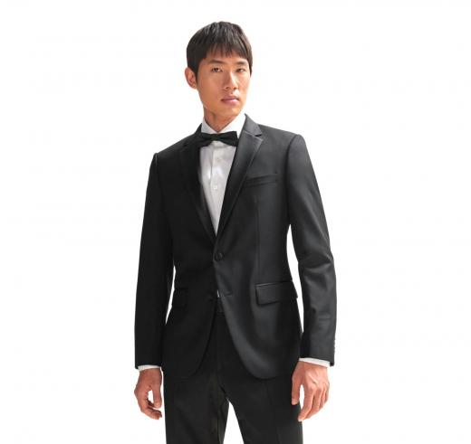BOSS Giacca Da Smoking Slim Fit in serge di lana vergine  Modello H-Huge-Tux-N-B1 50469191 Colore Nero