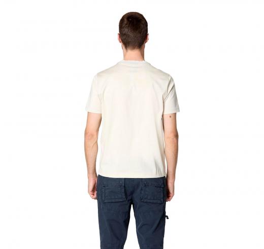 AERONAUTICA MILITARE T-shirt in Cotone Con Scie Ricamate TS2417 Colore Bianco Ghiaccio