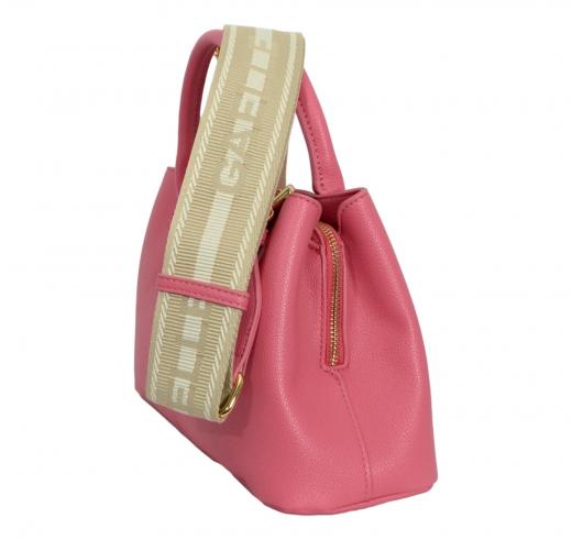 GAELLE PARIS Borsa Donna Reg Shopper Strap Con Logo In Metallo E Tracolla Jacquard GAACW02215 Colore Fucsia
