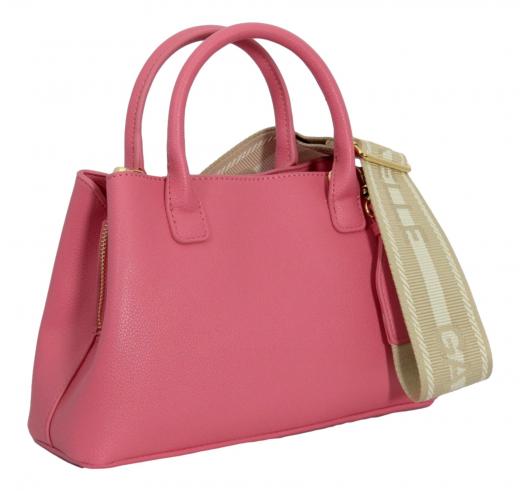 GAELLE PARIS Borsa Donna Reg Shopper Strap Con Logo In Metallo E Tracolla Jacquard GAACW02215 Colore Fucsia