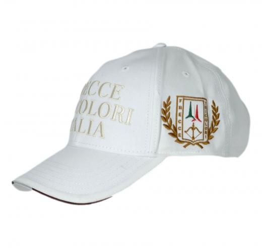 AERONAUTICA MILITARE Cappellino Baseball Uomo Ricamato Frecce Tricolori Modello HA1209 Colorte Bianco