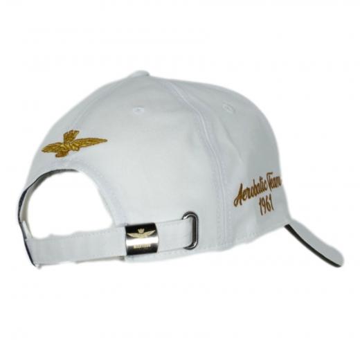 AERONAUTICA MILITARE Cappellino Baseball Uomo Ricamato Frecce Tricolori Modello HA1209 Colorte Bianco